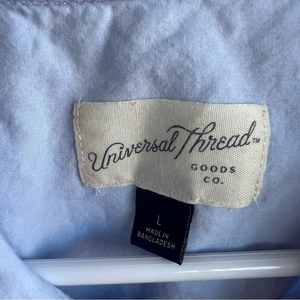 Universal thread button down shirt mini dress - Size L Preppy Casual Lightweight - Picture 3 of 6